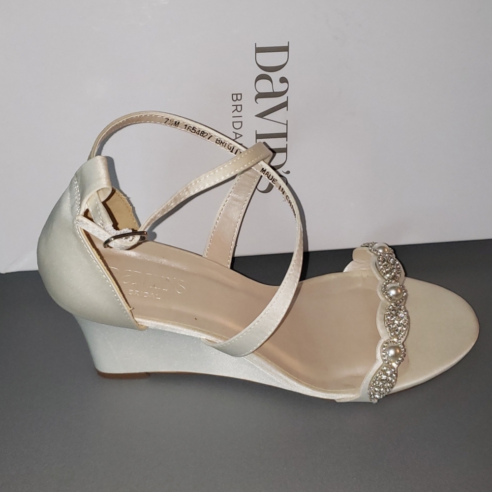 Brand new never worn davids bridal shoes